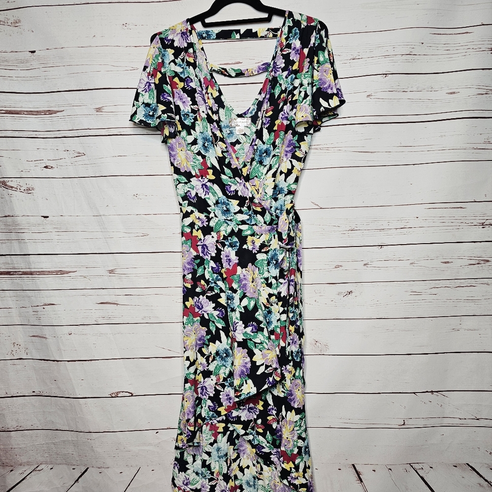 Band of Gypsies Iris Floral Wrap Dress